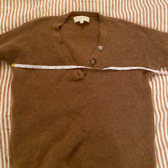 Sézane Camel Brown Willy Knit Woven Alpaca Jumper Sweater Pullover - Picture 10 of 11